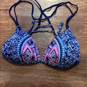 Multicolor racerback bikini top